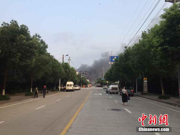 浙江麗水一化工廠爆炸起火 冒百米高黑煙3