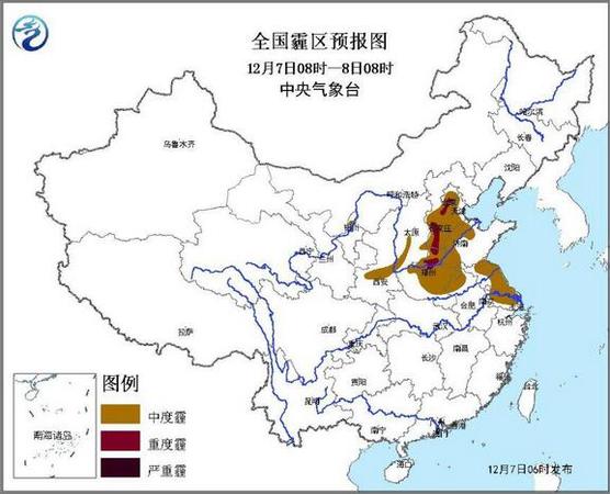 中央氣象臺發(fā)霾黃色預(yù)警 北京南部等地局部有重度霾