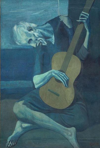 The Old Guitarist，1903–04，畢加索