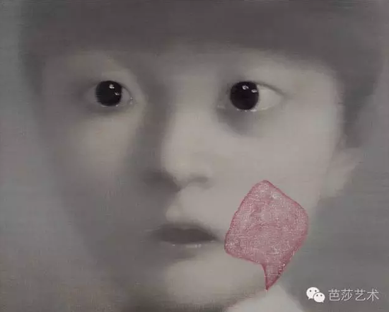 張曉剛《我的女兒1號》，布上油畫，40×50cm，2000