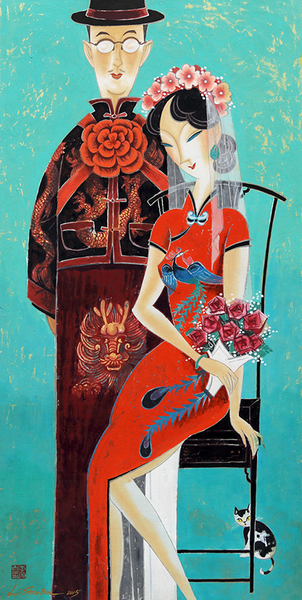 21 女人花系列-《嫁》Wedding Day 100-50cm 2015