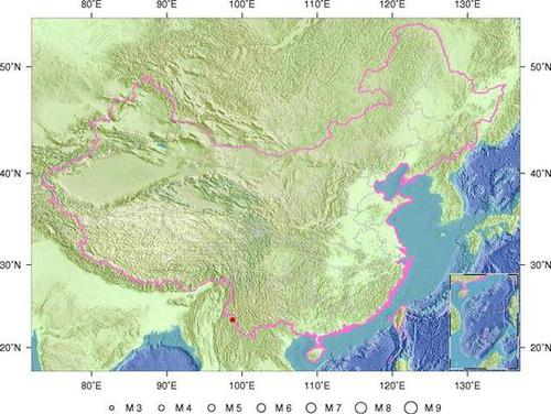 8月1日13時53分緬甸發(fā)生3.2級地震