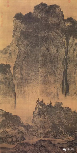 范寬(北宋) 溪山行旅圖(絹本設(shè)色)206×103厘米臺(tái)北故宮博物院藏