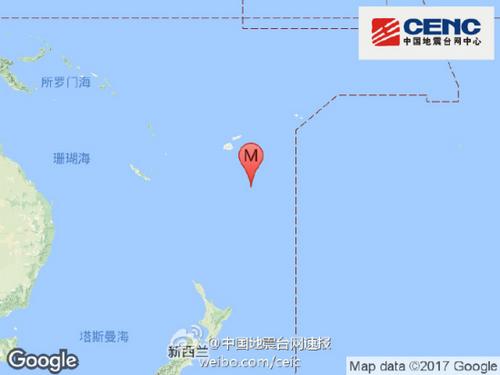 斐濟(jì)群島以南發(fā)生6.9級(jí)地震震源深度400千米