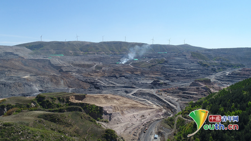 航拍直擊露天采礦 北岳恒山多處山體遭到開挖