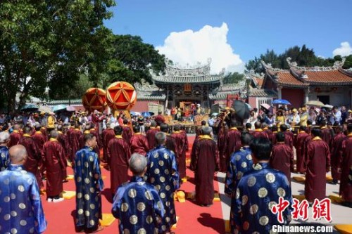 圖為祭祀慶典活動。　張金川 攝