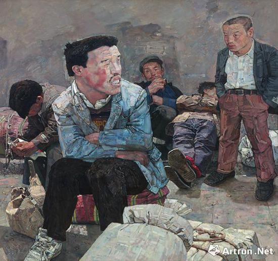 　　忻東旺   明天，多云轉(zhuǎn)晴 布面 油畫 150×160.5cm 1996年作 成交價：425.5萬元