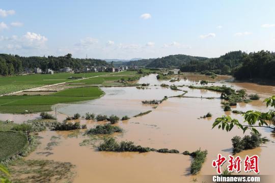 資料圖：黎平縣高屯街道絞便村外被洪水沖毀的農(nóng)田。　賀俊怡 攝