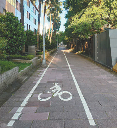 臺北市自行車道。本報記者 王 堯攝 