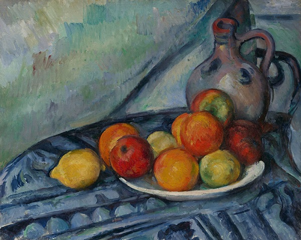 《桌子上的水果和罐子》（Fruit and a Jug on a Table）保羅·塞尚（Paul Cézanne）

　　美國繪畫