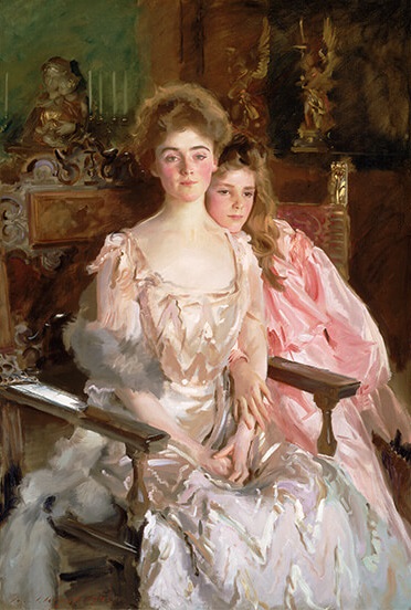 Mrs.Fiske Warren （Gretchen Osgood） and Her Daughter Rachel，1903年，John Singer Sargent