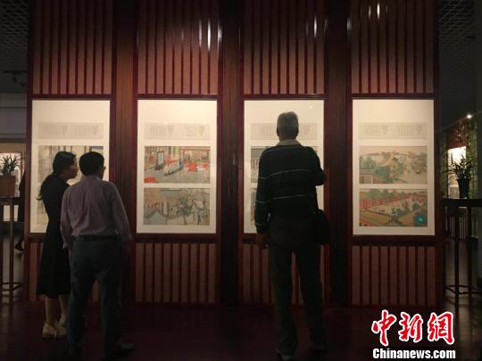 本次展覽精選全套《紅樓夢(mèng)》畫冊(cè)中近200幀，展示了《紅樓夢(mèng)》原著的完整故事情節(jié)以及畫家精湛的技藝筆法?！『?攝