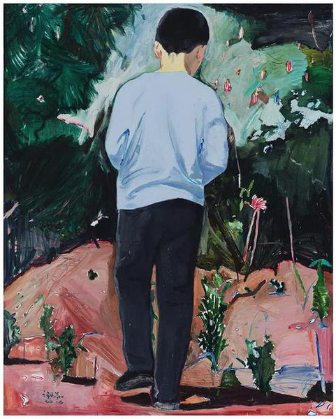 許宏翔，健健，200×160cm，布面油彩，2016