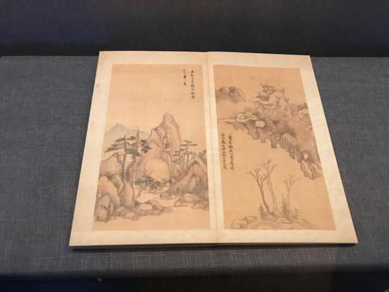 董其昌《紀(jì)游畫冊》“小赤壁”（復(fù)制），臺北故宮博物院藏