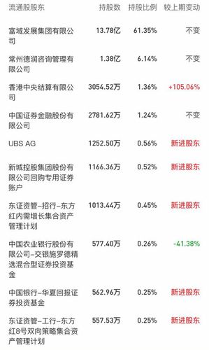 截至2019年一季度末，新城控股的十大流通股股東。