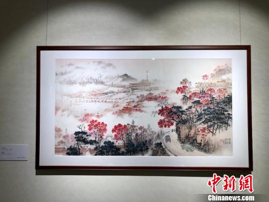 藝術(shù)館中，有錢松喦家屬授權(quán)復(fù)制的作品100多幅。　孫權(quán) 攝