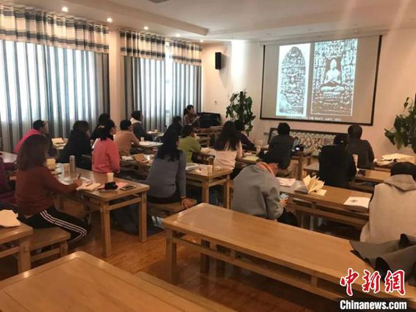 圖為“莫高學堂”活動現(xiàn)場。(資料圖) 敦煌研究院供圖 攝