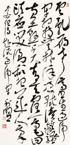 于右任過虎牢詩(shī)（草書）138×69cm-2019年-徐利明