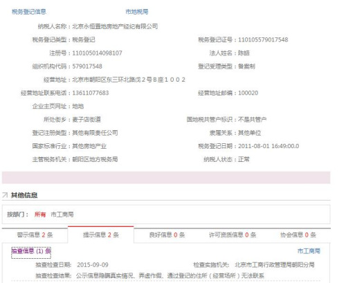 圖為“永恒置地”在北京市企業(yè)信用信息網(wǎng)公示信息的截圖。